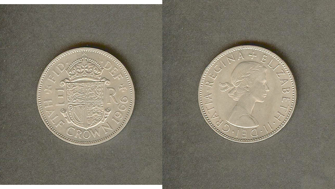 ROYAUME-UNI 1/2 Crown Elizabeth II 1966 SPL